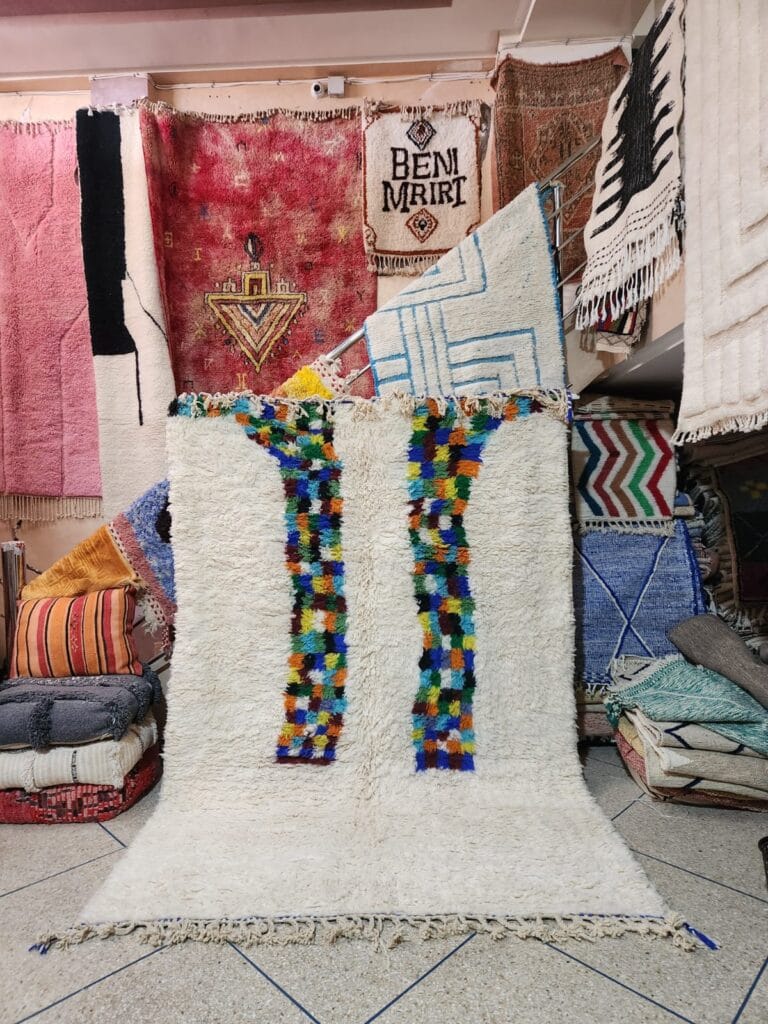 Artisanat marocain tapis Beni Ourain Coopérative Bnimrir