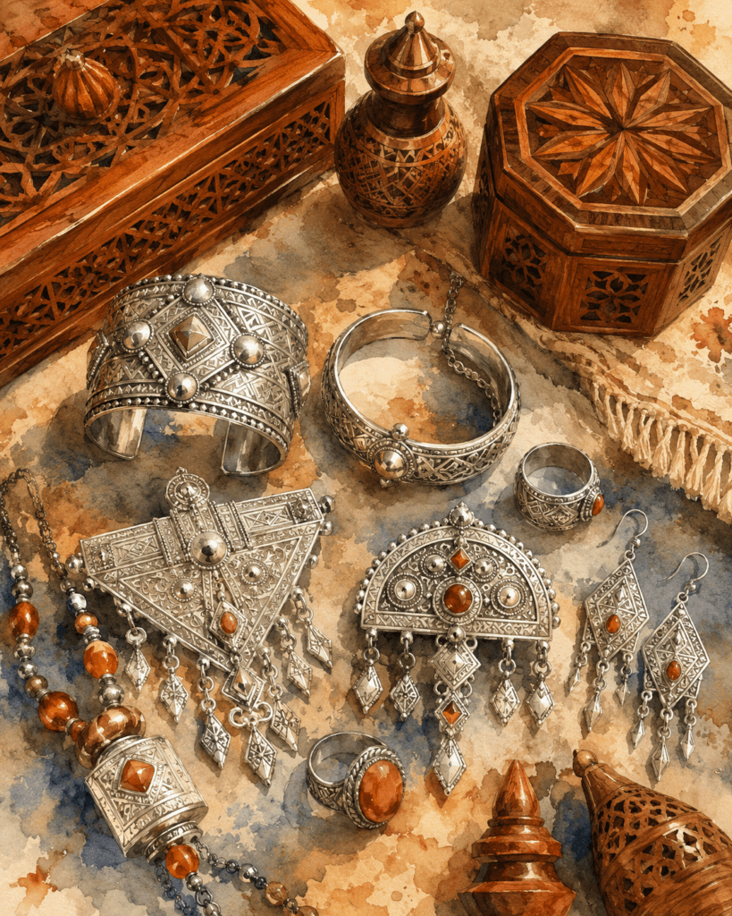 Artisanat judéo-marocain : bijoux en argent et coffrets en bois de thuya d'Essaouira